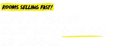 New to Perth? Stay at student accommodation!